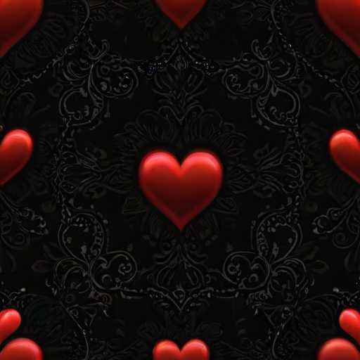 heart with black background