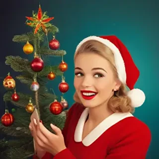 retro christmas image