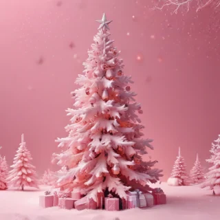 pink christmas aesthetic wallpaper