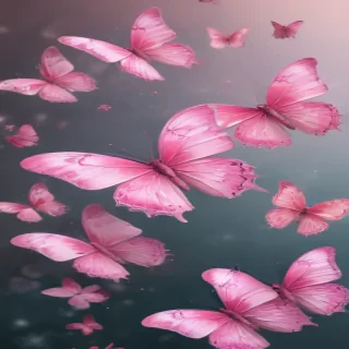 pink butterflies png
