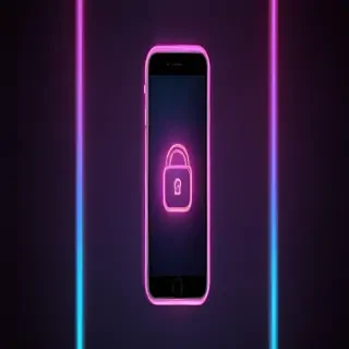 lock screen neon wallpaper iphone