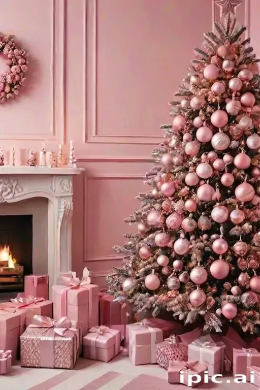 pink christmas aesthetic wallpaper