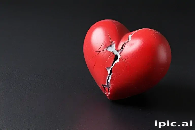 broken heart black background