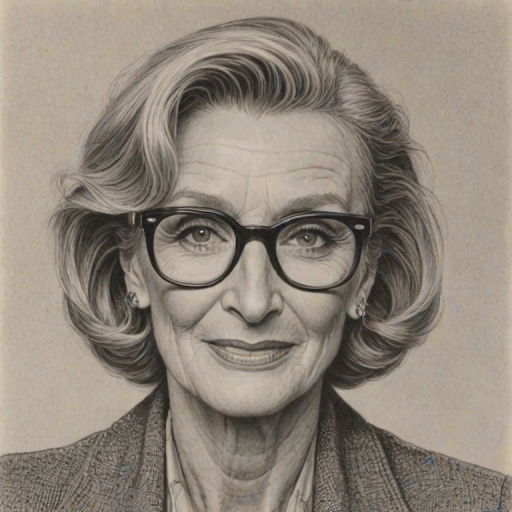 Enticing Cloris Leachman, pencil sketch, portrait of Sublime woman 1932s in glasses, hair style beatnik, outline, clear lines, fine lines, 8k
