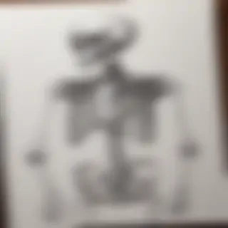 creative skeleton drawings