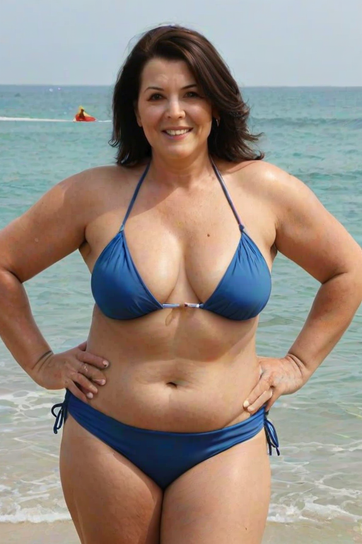 mature chubby bikini