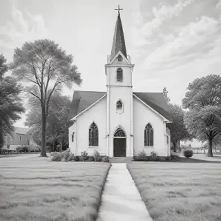 church drawing