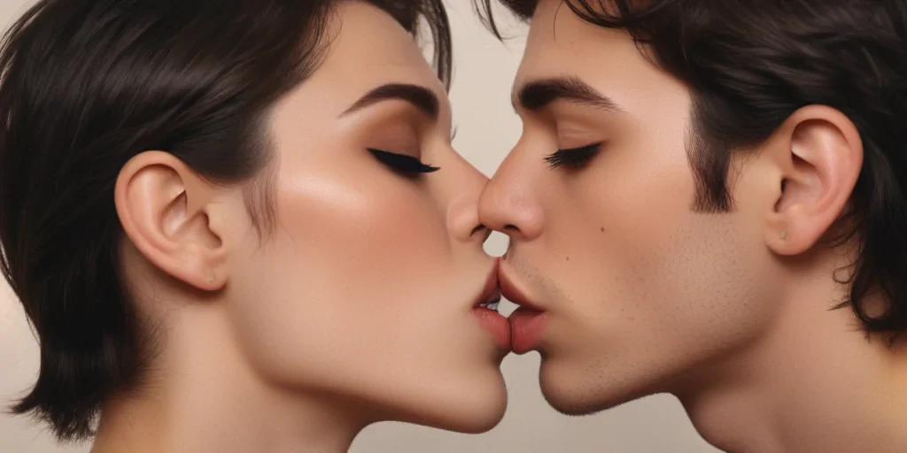 aesthetic kiss