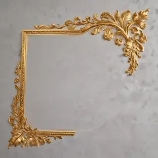 transparent background gold border
