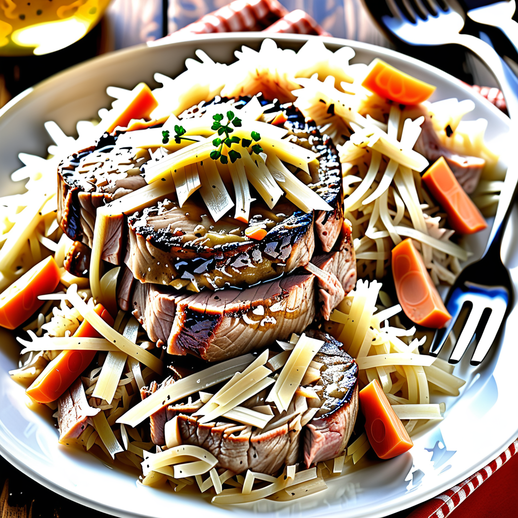 slow cooker pork chops sauerkraut