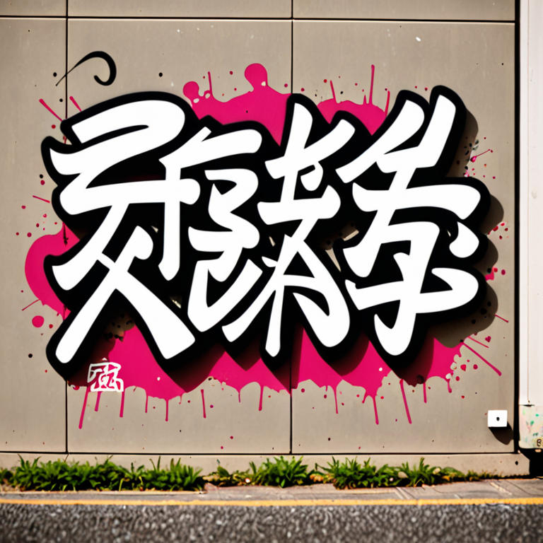 graffiti-style lettering with an emphasis on Japanese , likstarrskil ...