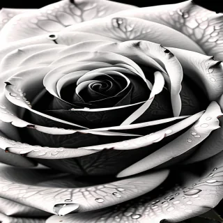 black and white rose background