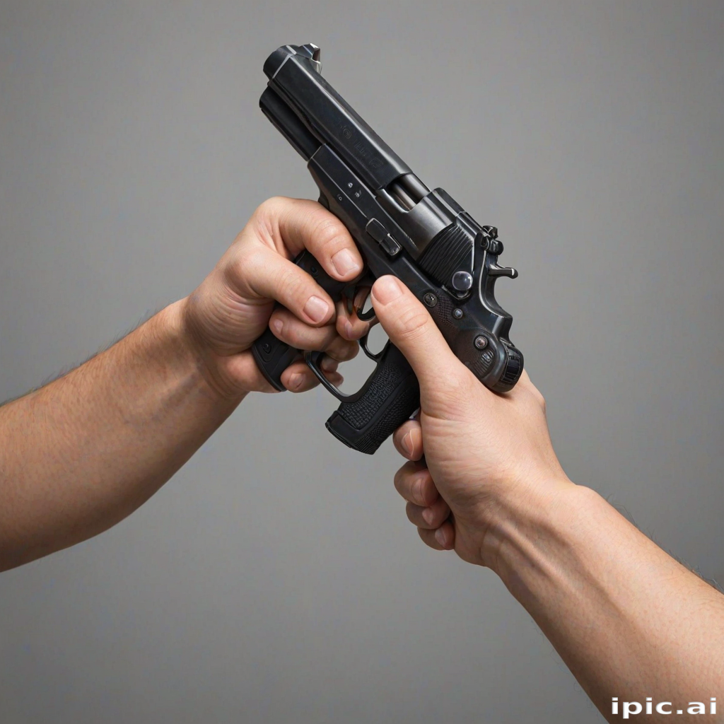 holding gun png