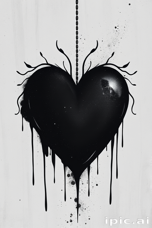 black heart aesthetic