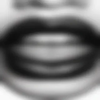 lips clipart black and white