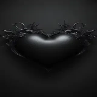 aesthetic black heart wallpaper