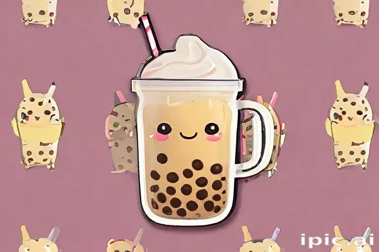 cute boba tea wallpapers