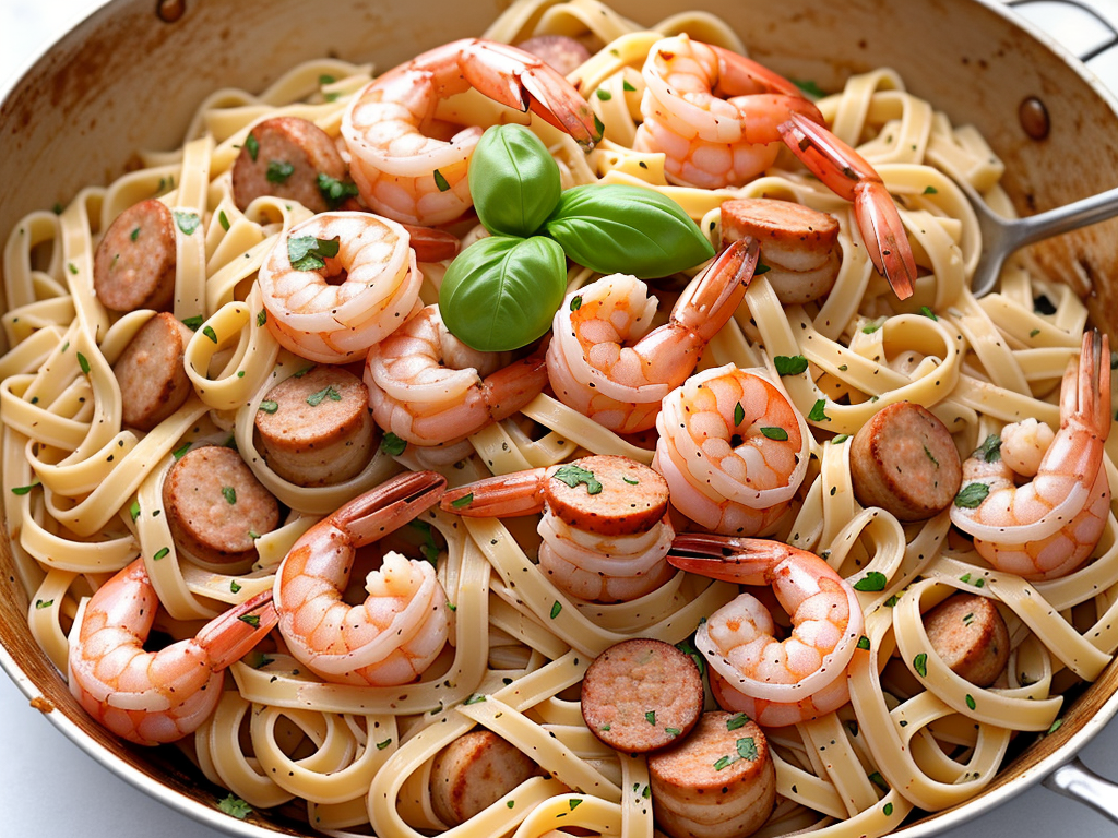 shrimp and andouille sausage pasta