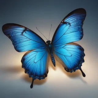 aesthetic blue butterfly