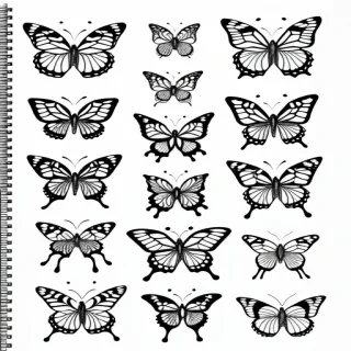 butterflies drawings