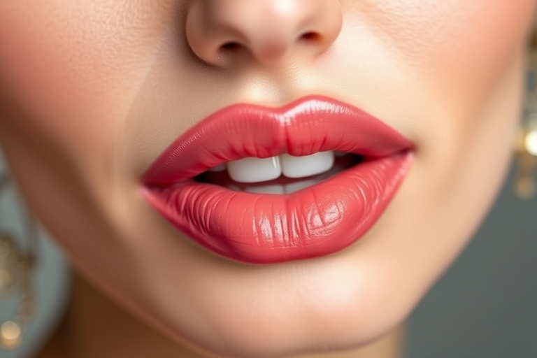 Elegant "Rose Petal" satin lipstick offers a timeless, soft pink hue with a subtle sheen, enhancing natural lip color for a sophisticated and feminine appearance