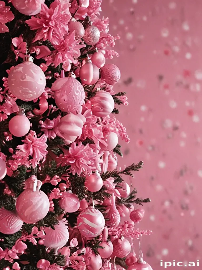 pink christmas aesthetic wallpaper