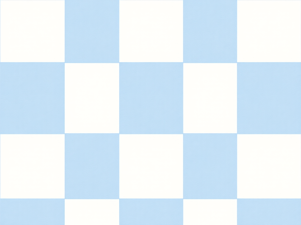 Create a seamless blue and white checkered pattern with a smooth texture, captured using a DSLR camera at f/8 aperture, ISO 100, 50mm lens, from a top-down view to enhance image clarity and detail.
