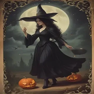 vintage witch art