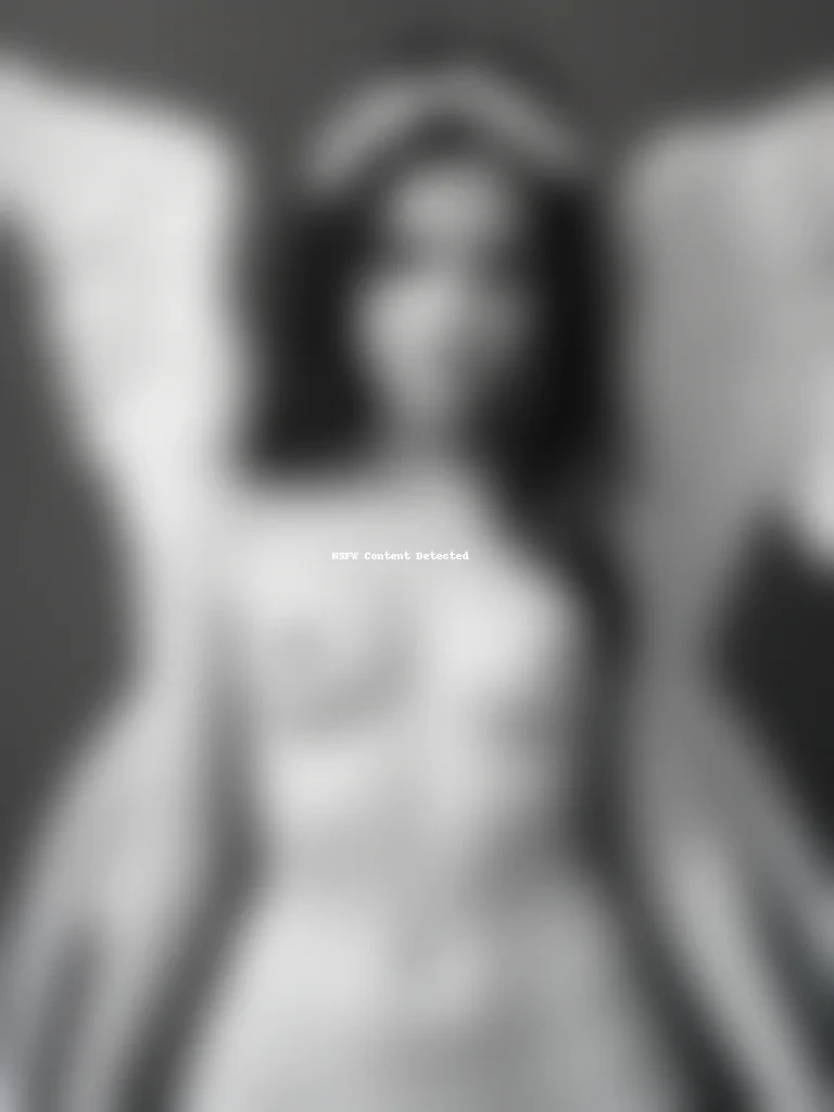 black and white angel
