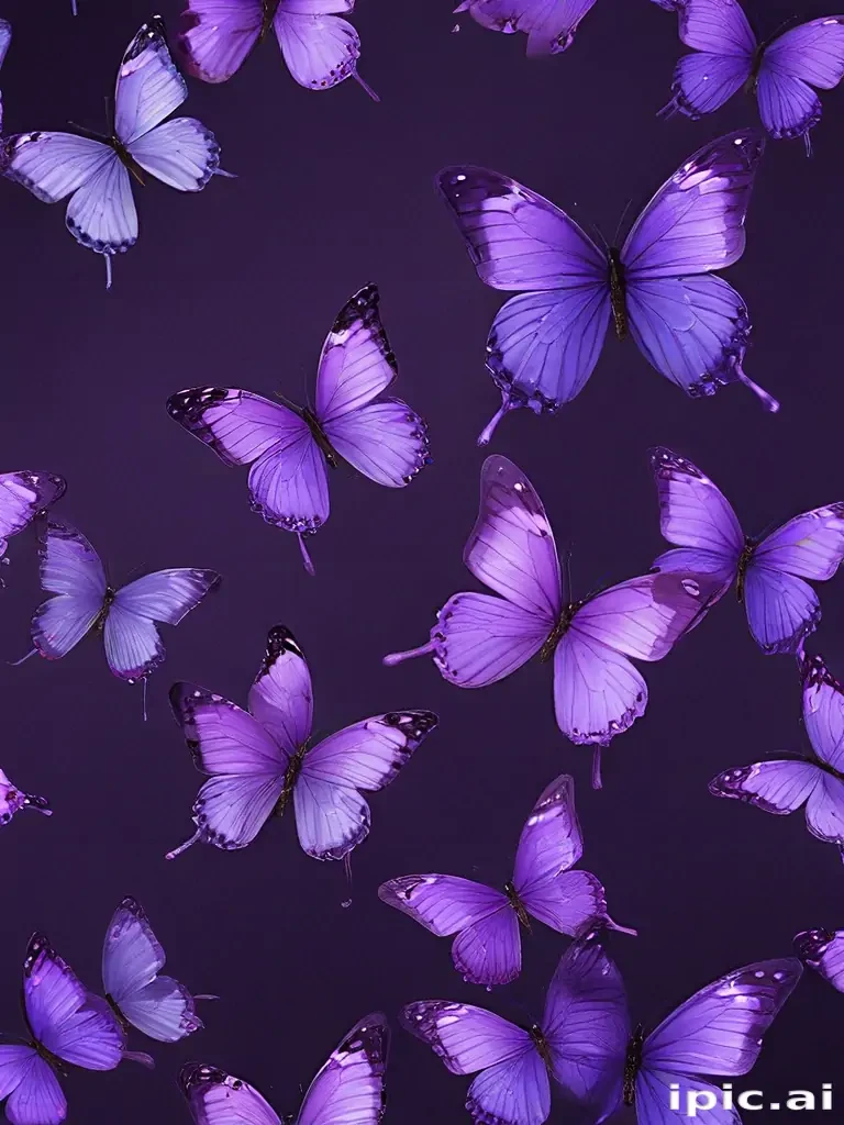 purple butterflies wallpaper