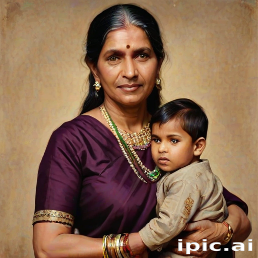 mom and son indian