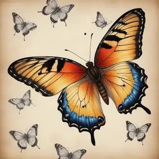 images of drawings of butterflies