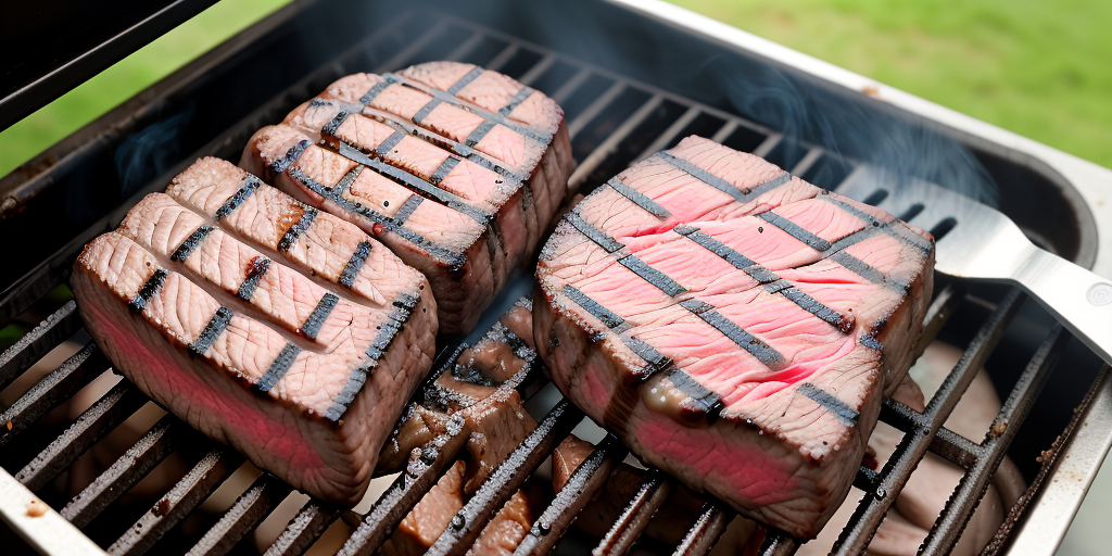 beef cube steak on grill