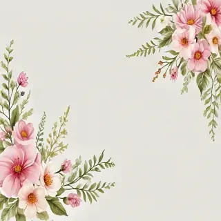 flower border transparent