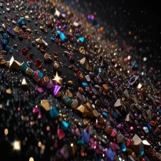 glitter on black background