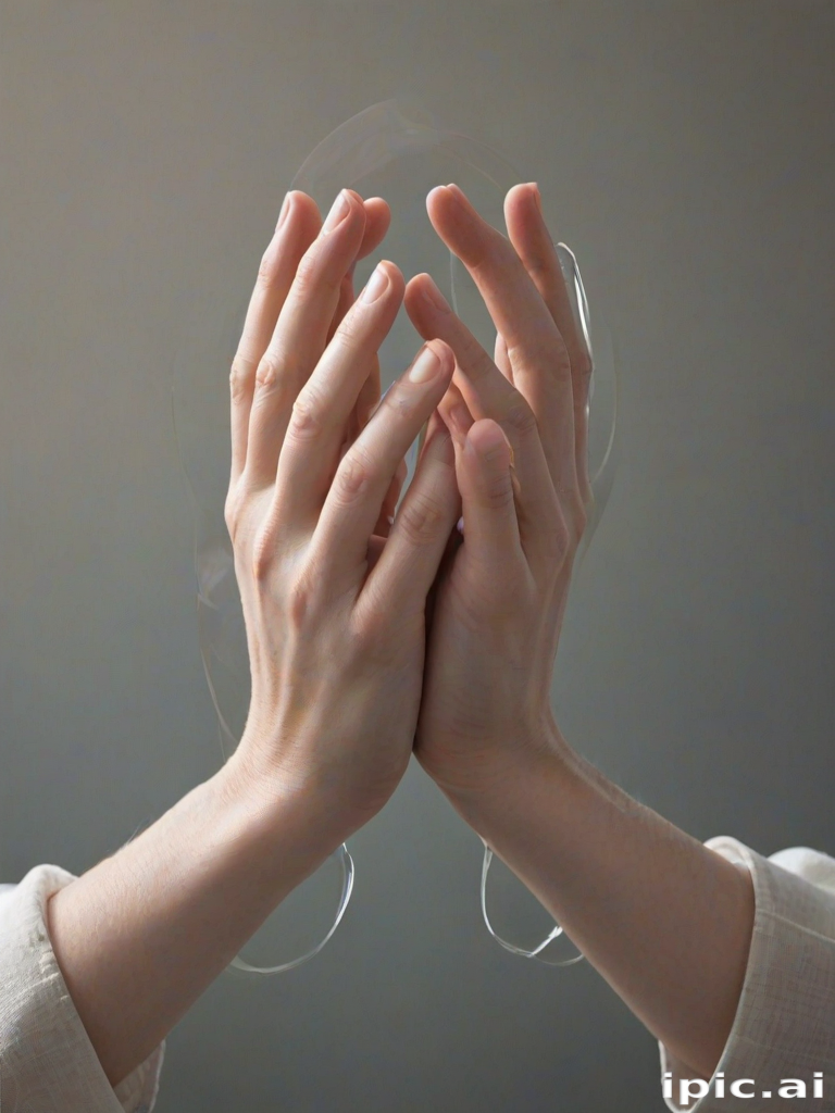 transparent prayer hands