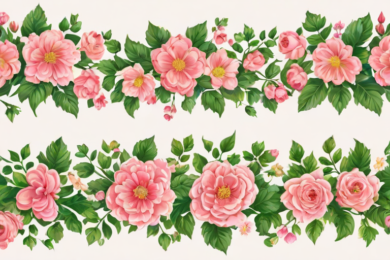 floral borders clipart
