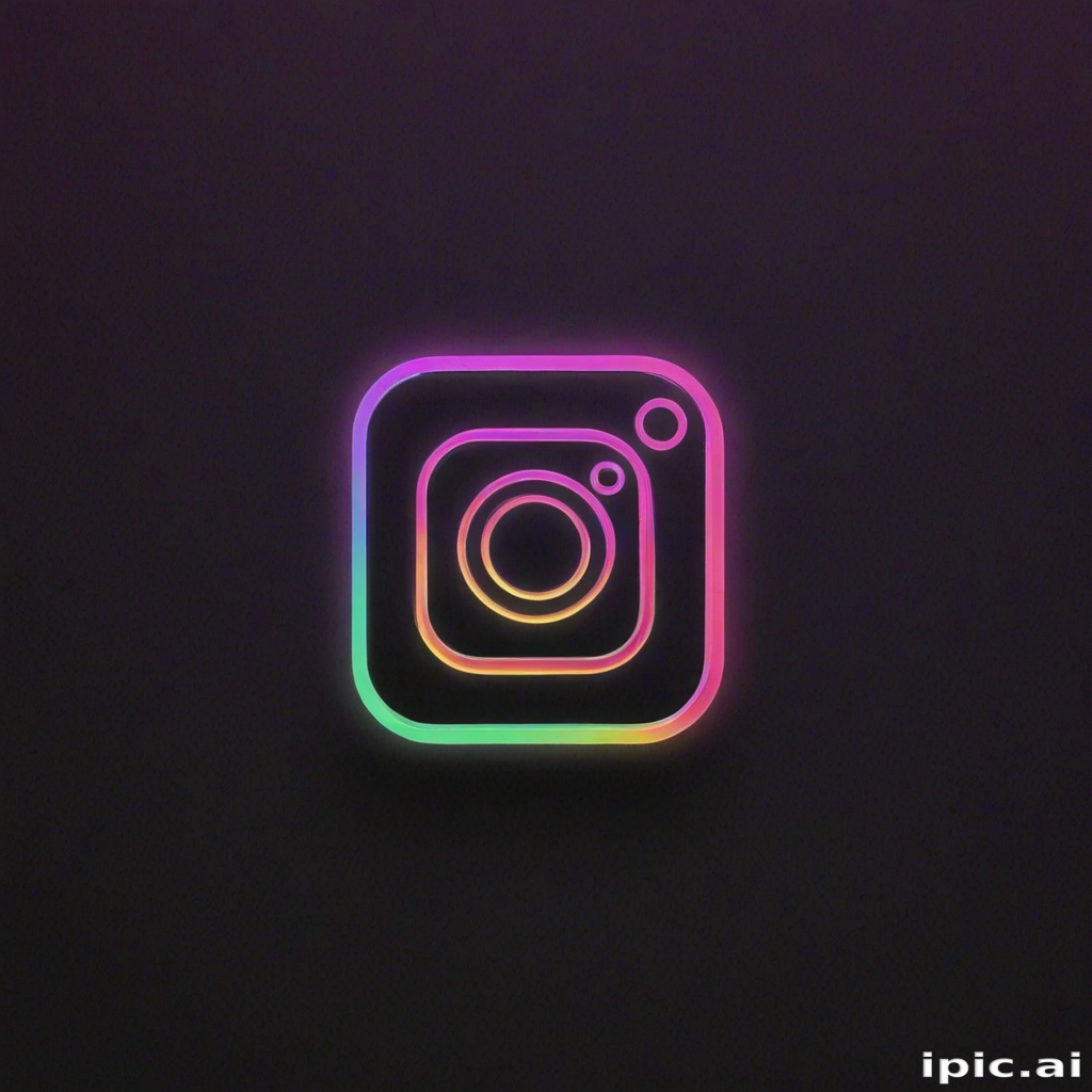 neon instagram logo