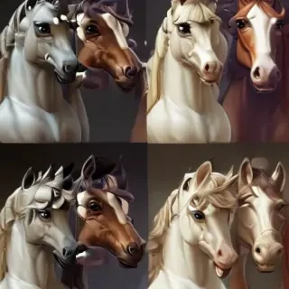 cartoon horses