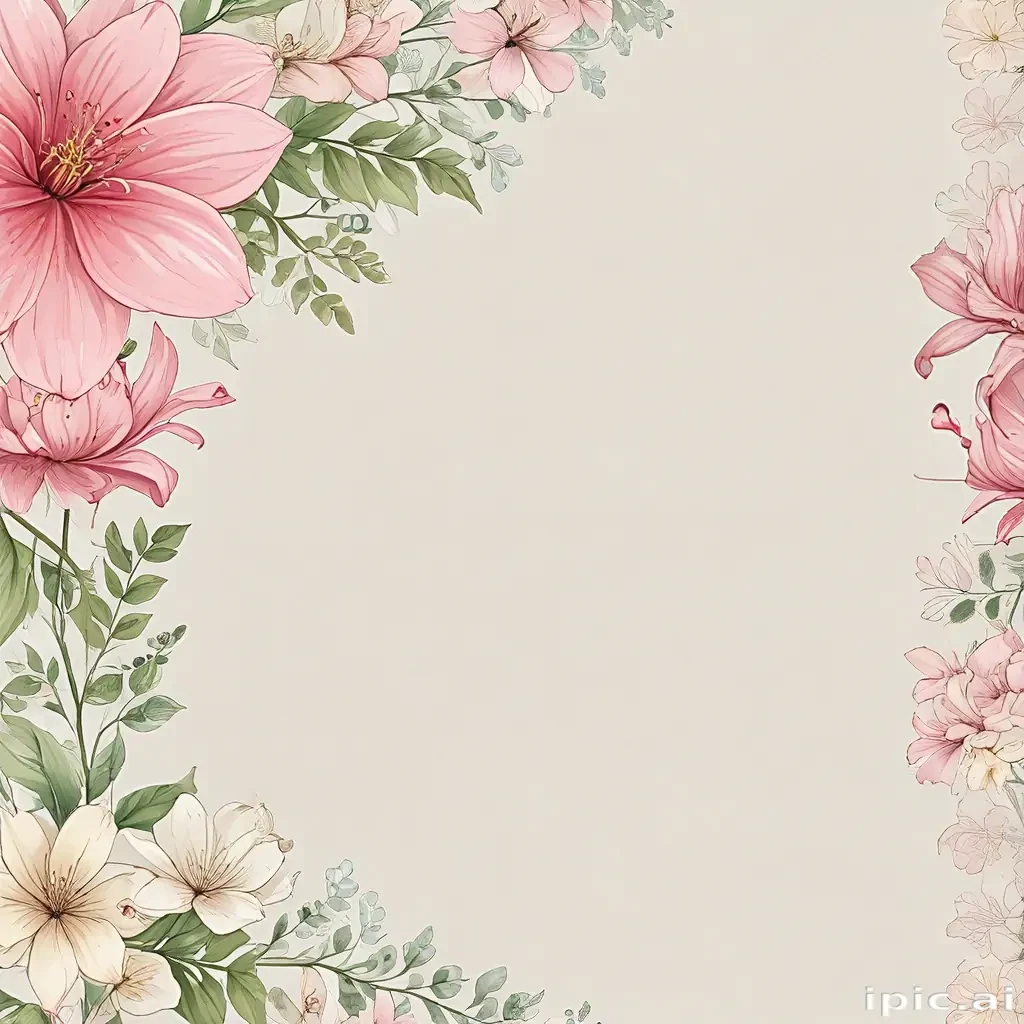 transparent flower border