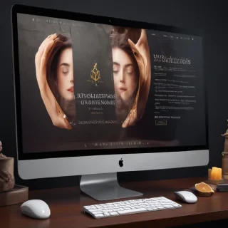computer website mockup