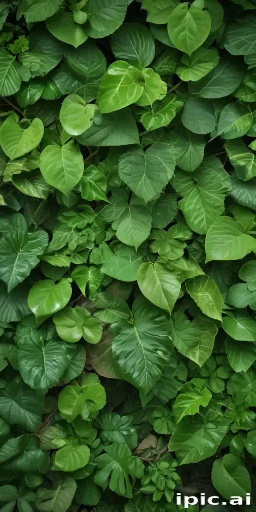 Vibrant Green Leaves Creating a Lush and Lively Nature Background