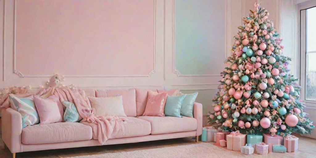 pastel aesthetic christmas wallpaper
