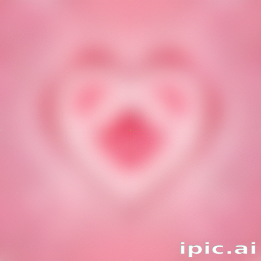 Soft Pink Background with a Blurred Heart Shape at the Center