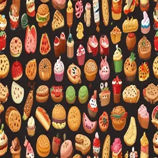 animated food