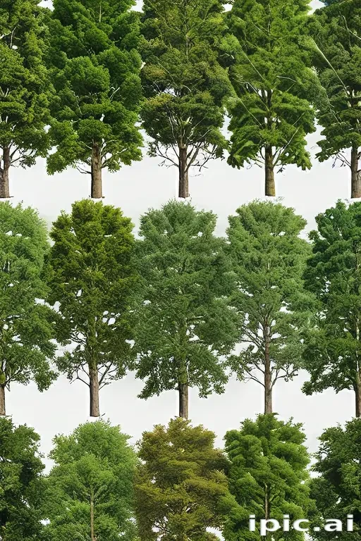 trees no background