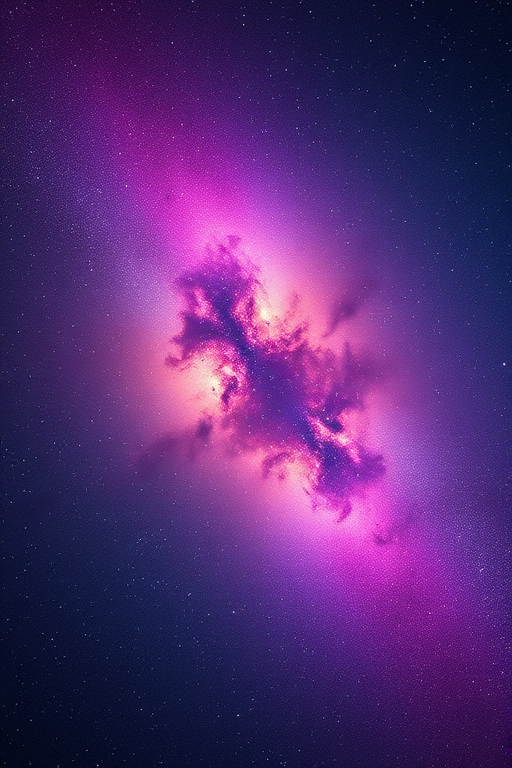 generate a high-resolution cosmic nebula scene with vibrant colors of purple, orange, and blue, using a Canon EOS R5 camera, 24mm lens, f/2.8 aperture, ISO 800, 30 seconds exposure, shot from a wide-angle view with a astrophotography style.