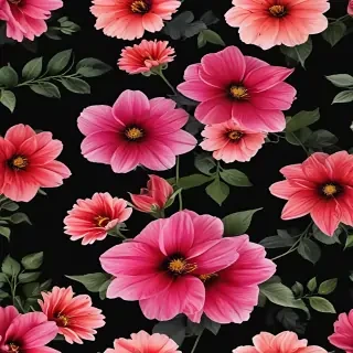 flower black background