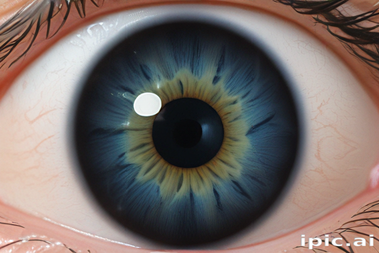 Eye Color Pattern Close-Up of a Beautiful Human Eye with Intricate Color Patterns