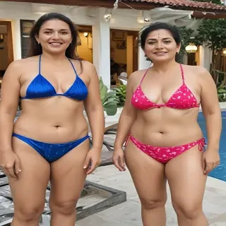 aunties in bikini